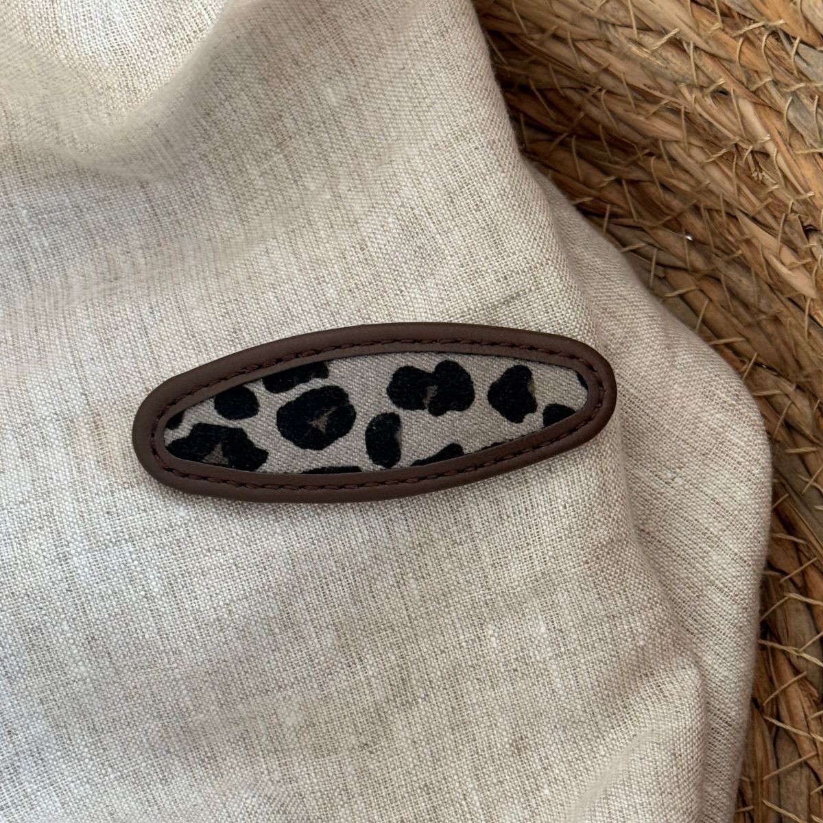 皮革豹紋復古簡約髮夾