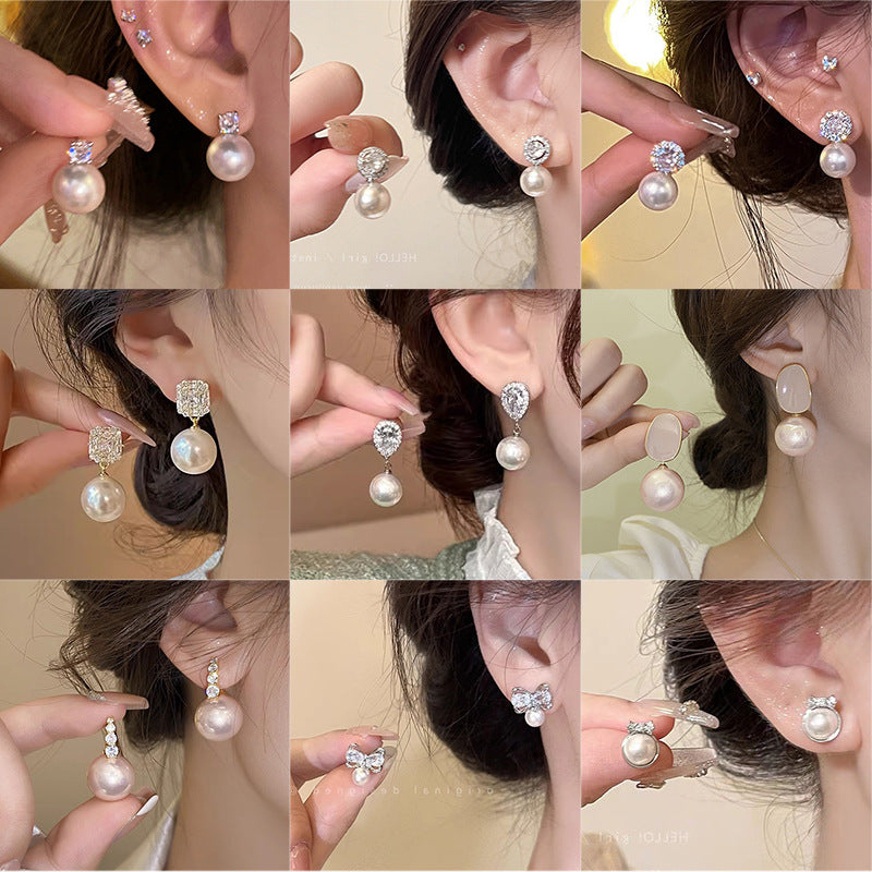 S925銀針高級感珍珠耳環