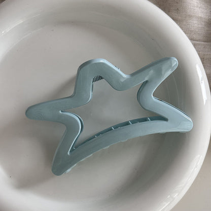 藍色蝴蝶結星星鯊魚夾