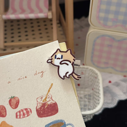 棕色貓咪髮夾