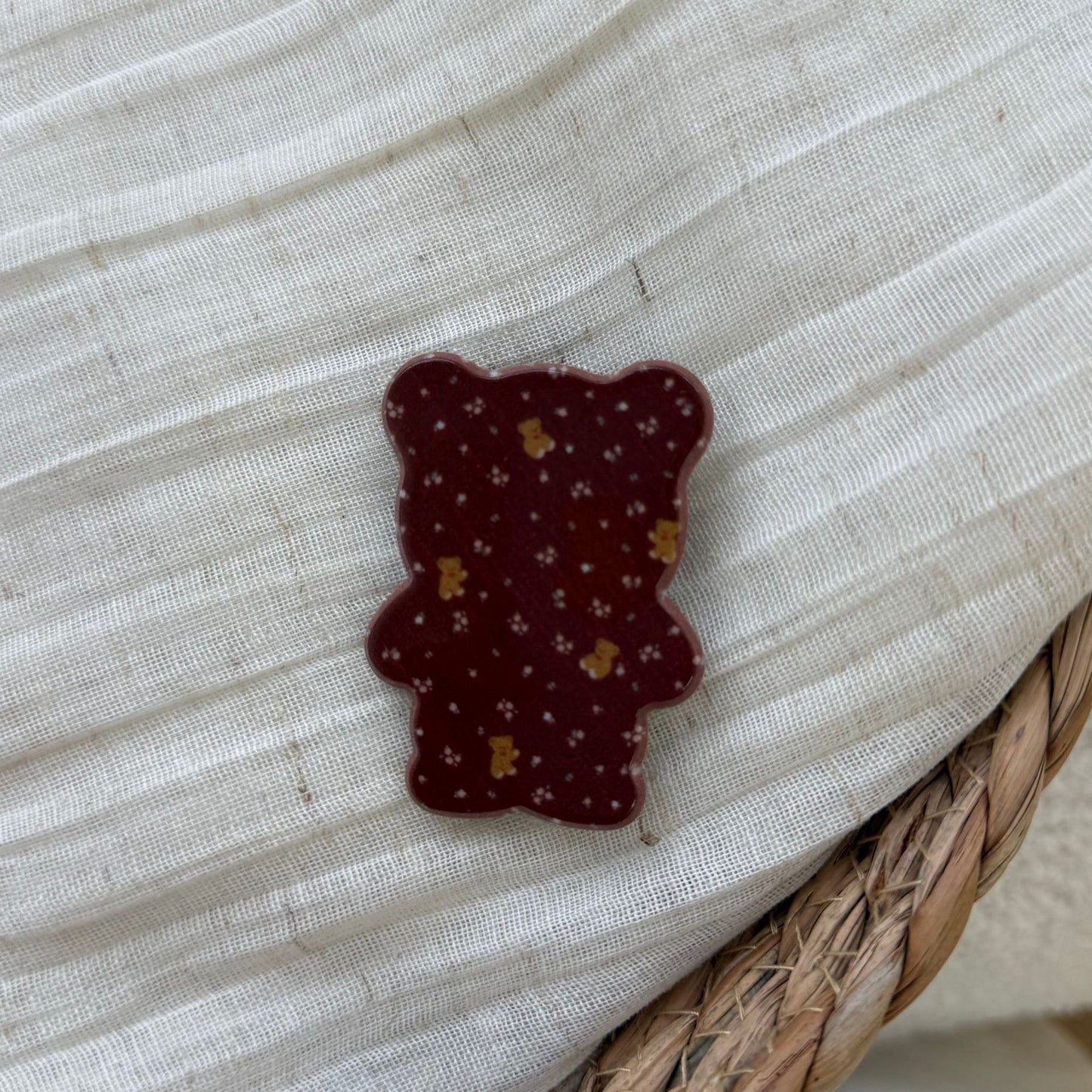 波點小熊髮夾