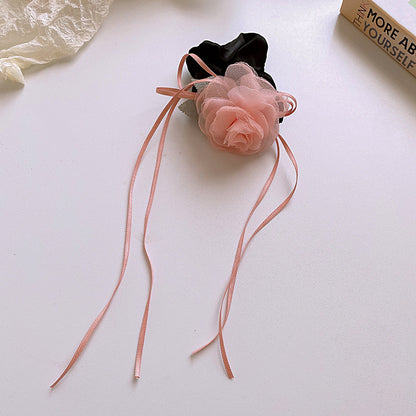 青春感~藍色系可愛雲朵發夾韓版高顏值小清新發圈少女心甜美發飾