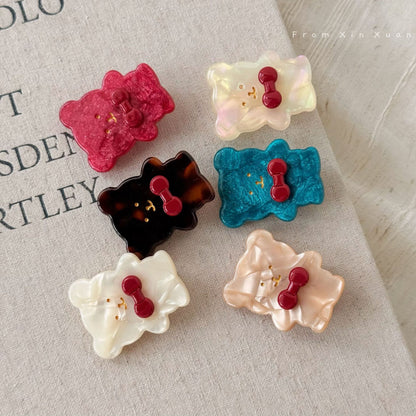 醋酸板材蝴蝶結髮夾－商品主圖｜https://igowo.tw/