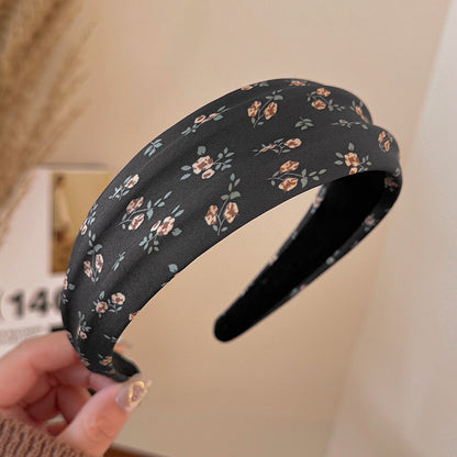 棕色豹紋寬版髮箍－毛呢深咖款細節｜https://igowo.tw/