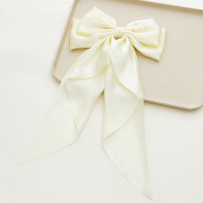 緞帶布面蝴蝶結髮夾