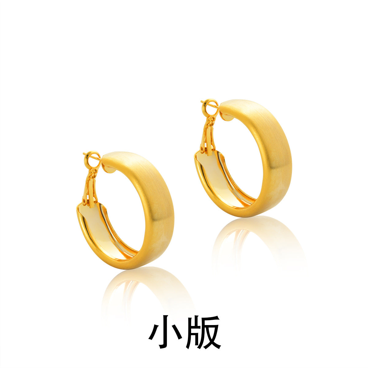 圓圈拉絲誇張耳環