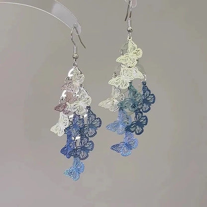 鋯石花朵流蘇垂墜耳釘－細節特寫58｜https://igowo.tw/
