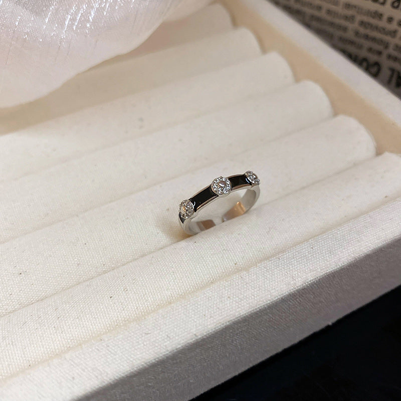 鋯石方形可調式戒指
