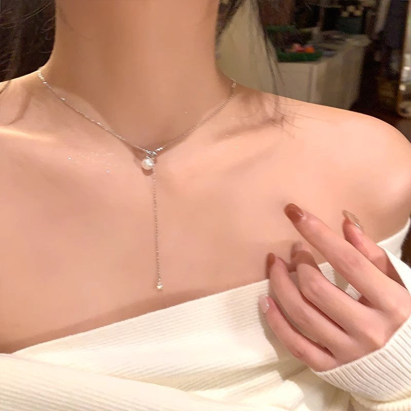 珍珠鋯石項鍊－細節特寫16｜https://igowo.tw/
