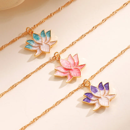 彩色花朵項鍊－細節特寫1｜https://igowo.tw/