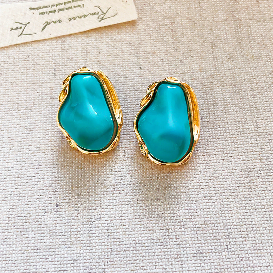 壓克力銀針不規則耳釘