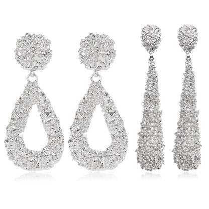 幾何鏤空波西米亞吊墜耳釘