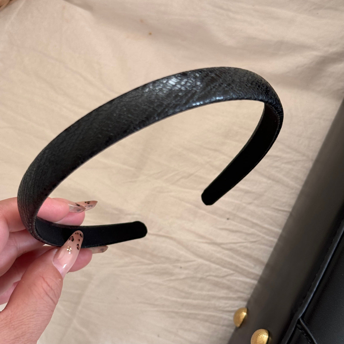 皮革簡約髮箍