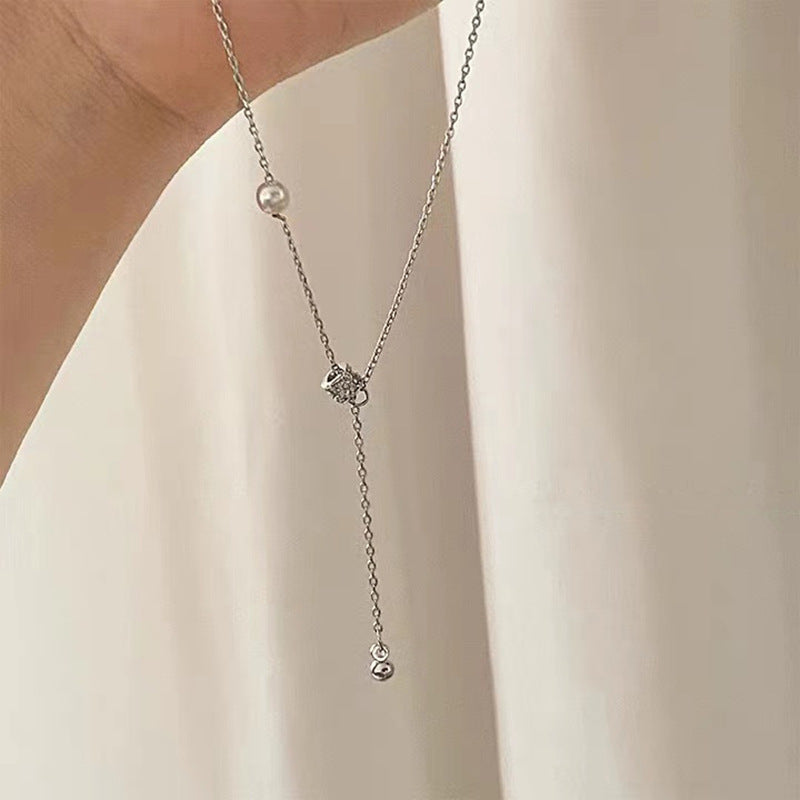 珍珠簡約項鍊－細節特寫3｜https://igowo.tw/