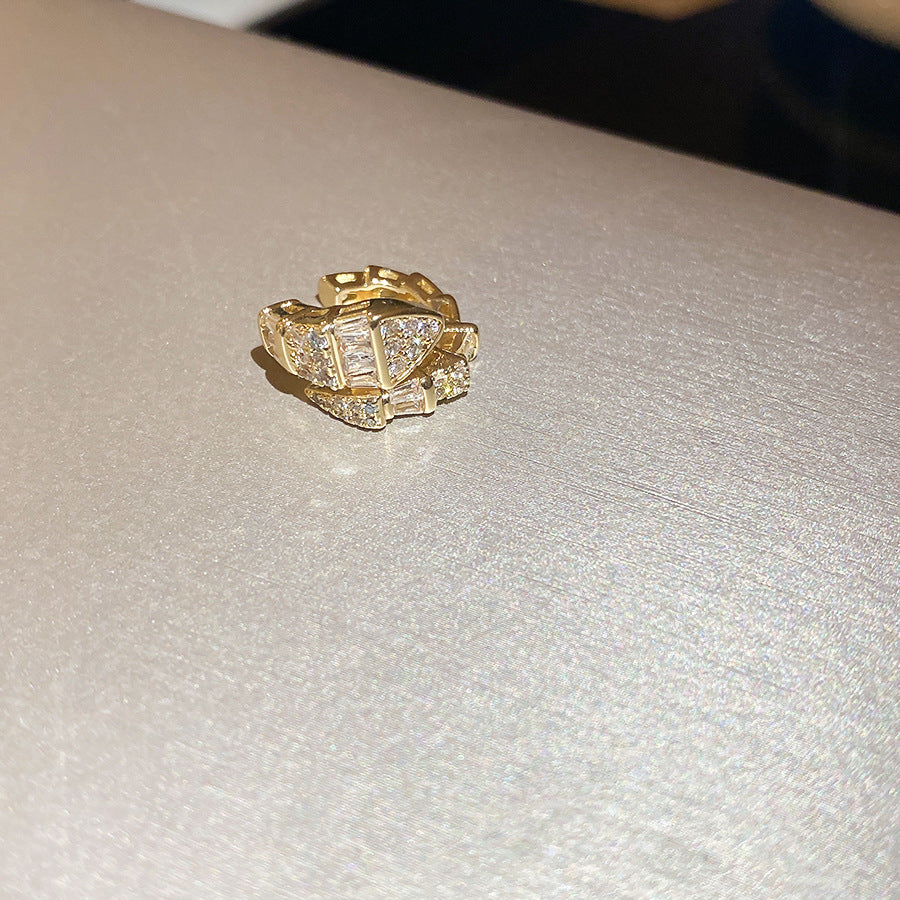 爆閃鋯石幾何無耳洞耳夾甜酷風精致小巧耳骨夾輕奢高級感耳飾批發