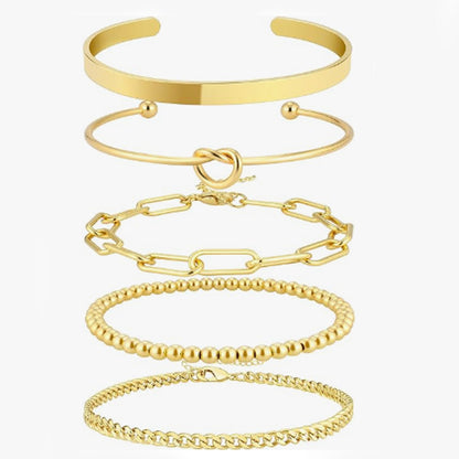 不銹鋼愛心開口手鐲組
