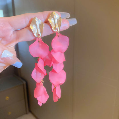 黃色銀針花朵耳環－細節特寫61｜https://igowo.tw/