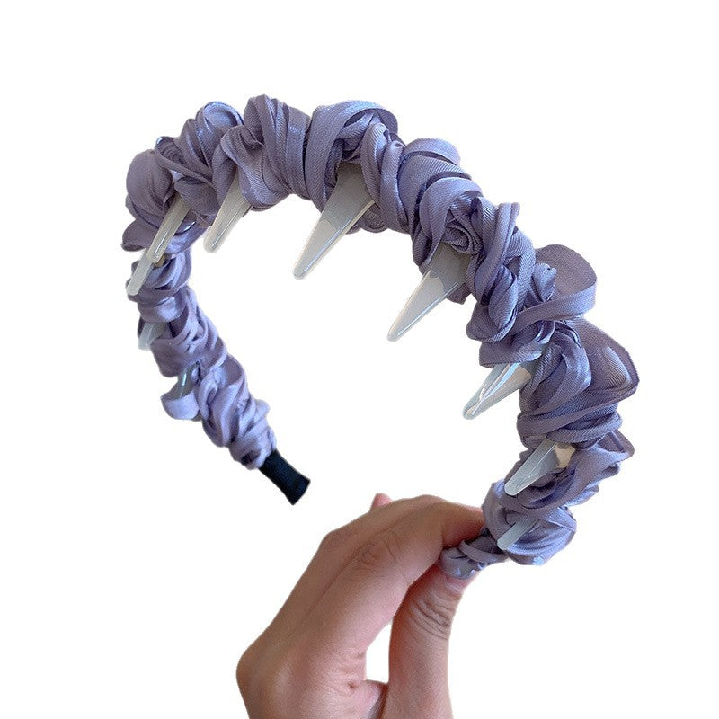 布面纏繞髮箍－黑色款細節｜https://igowo.tw/
