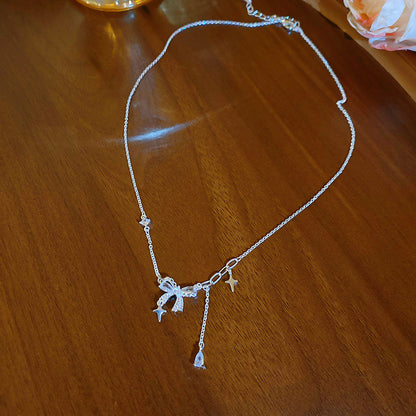 鋯石蝴蝶結項鍊