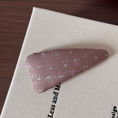 布面碎花三角形髮夾