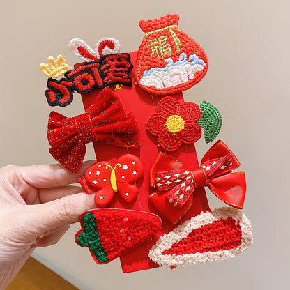 絨面蝴蝶結復古髮夾－細節特寫51｜https://igowo.tw/