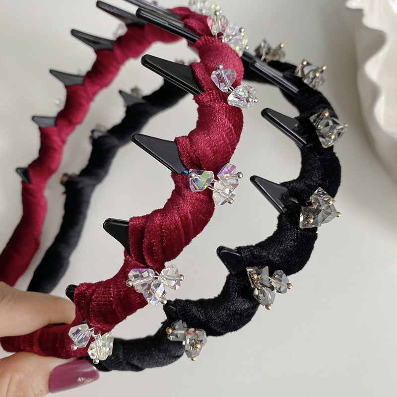 波浪簡約髮箍－紅色款實拍｜https://igowo.tw/