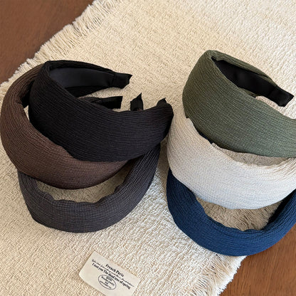 布面寬版簡約髮箍－細節特寫2｜https://igowo.tw/
