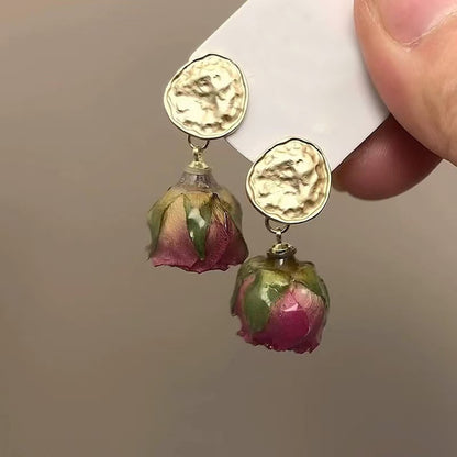 愛心水滴鑲鑽垂墜耳環