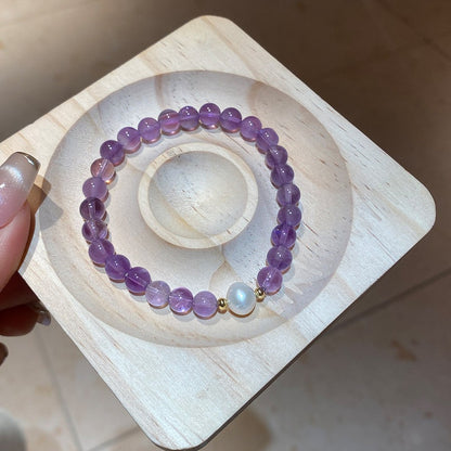紫水晶蛇形纏繞串珠手鏈新中式復古百搭手串小眾氣質設計感手飾女