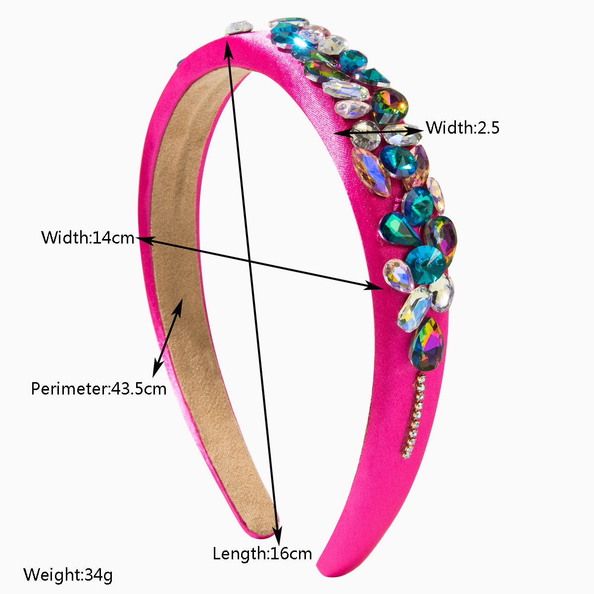 布面玻璃復古髮箍－紫色款實拍｜https://igowo.tw/