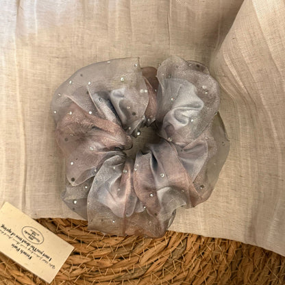 網紗蝴蝶結玫瑰髮夾