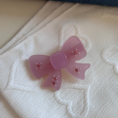 鋯石蝴蝶結髮夾