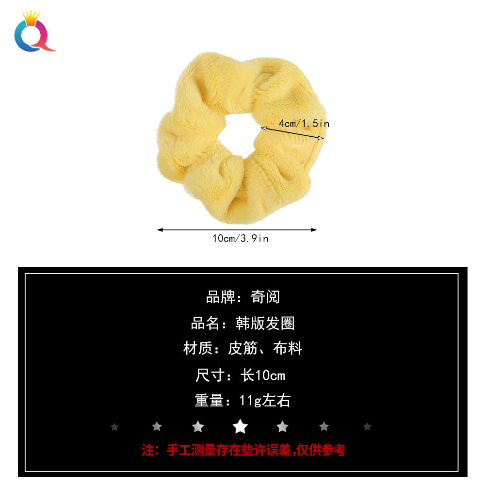 絨面大腸圈髮圈－細節特寫1｜https://igowo.tw/