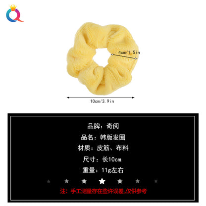 絨面大腸圈髮圈－細節特寫1｜https://igowo.tw/