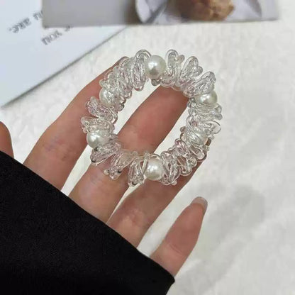 透明珍珠彈力繩髮圈
