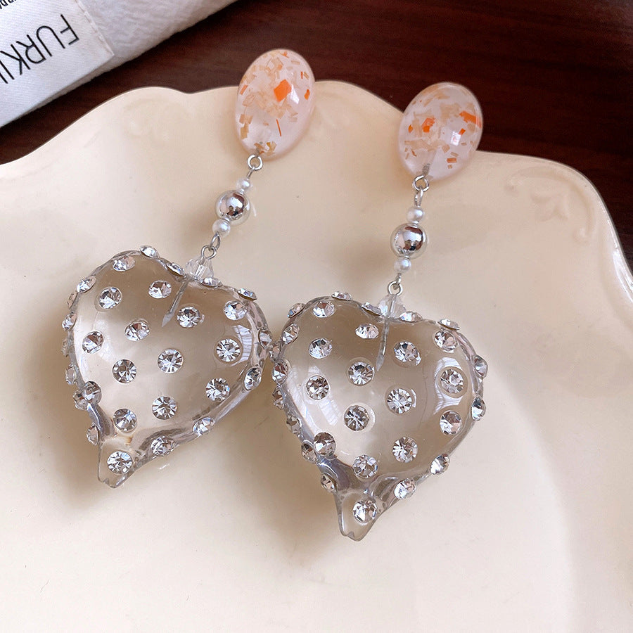 黃色樹脂花朵耳釘－細節特寫27｜https://igowo.tw/