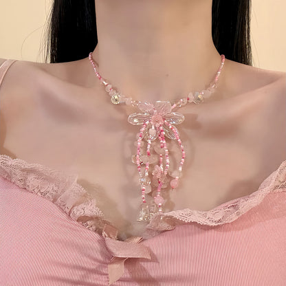 繽紛串珠花朵項鍊－商品主圖｜https://igowo.tw/