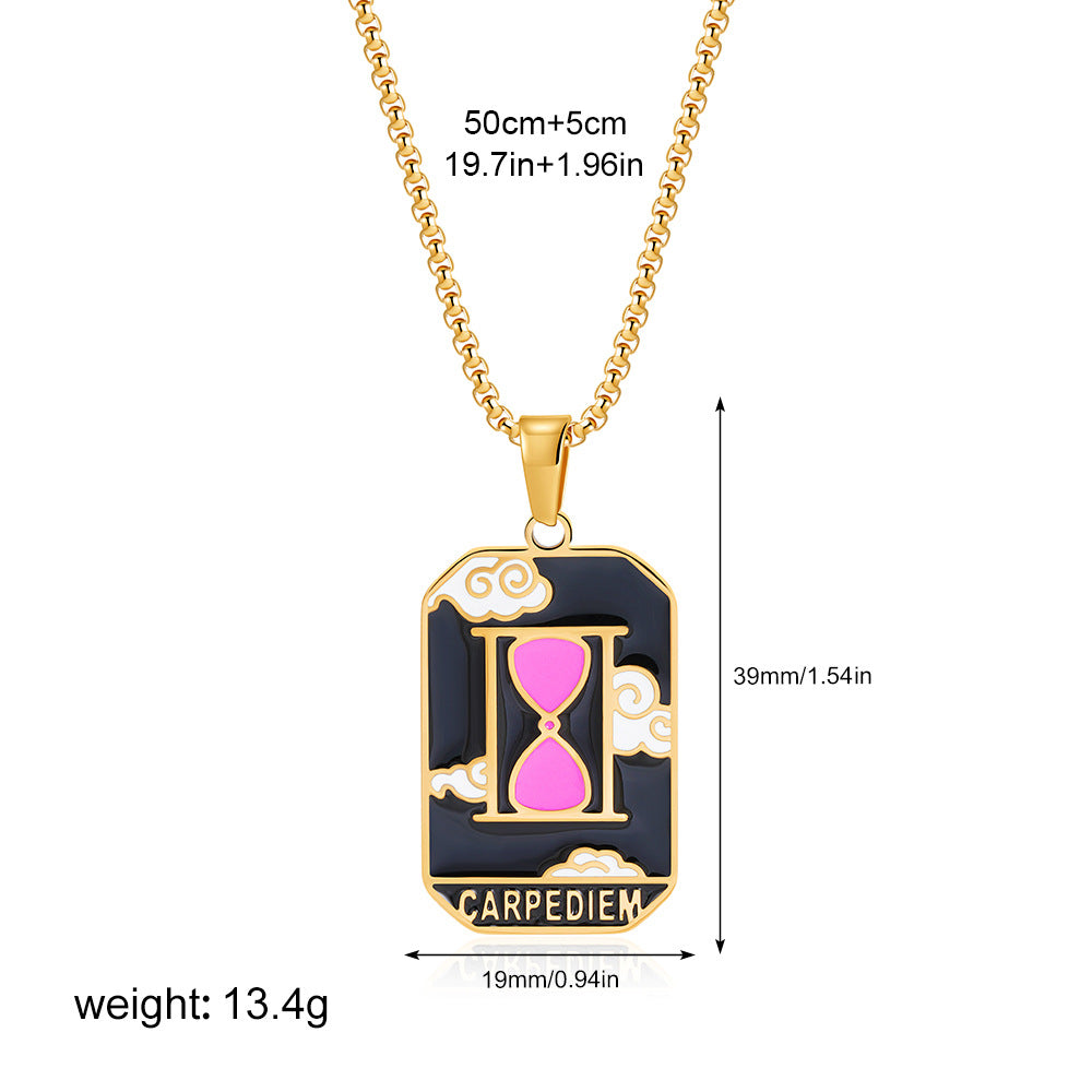 彩色星星方形墜飾項鍊－細節特寫49｜https://igowo.tw/