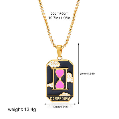 彩色星星方形墜飾項鍊－細節特寫49｜https://igowo.tw/