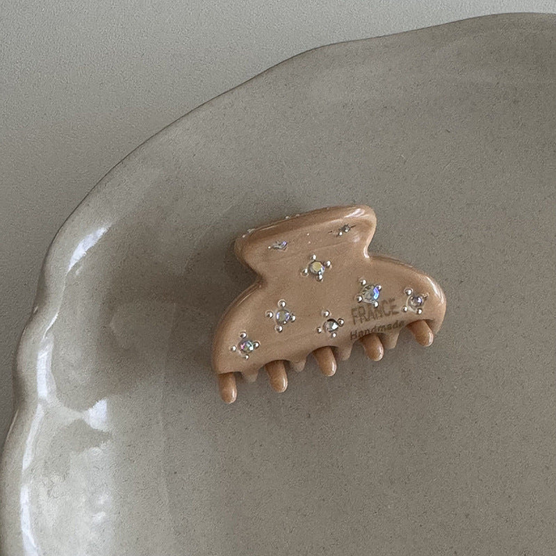 醋酸板材鑲鑽鯊魚夾