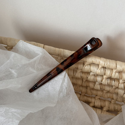 豹紋一字髮夾