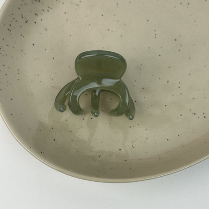 醋酸板材鯊魚夾－綠色款細節｜https://igowo.tw/