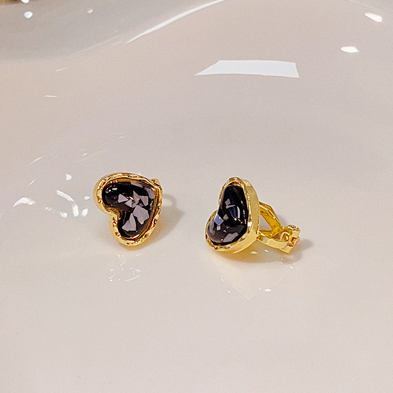 銀針愛心貝殼簡約耳釘－2（耳釘款）款細節｜https://igowo.tw/