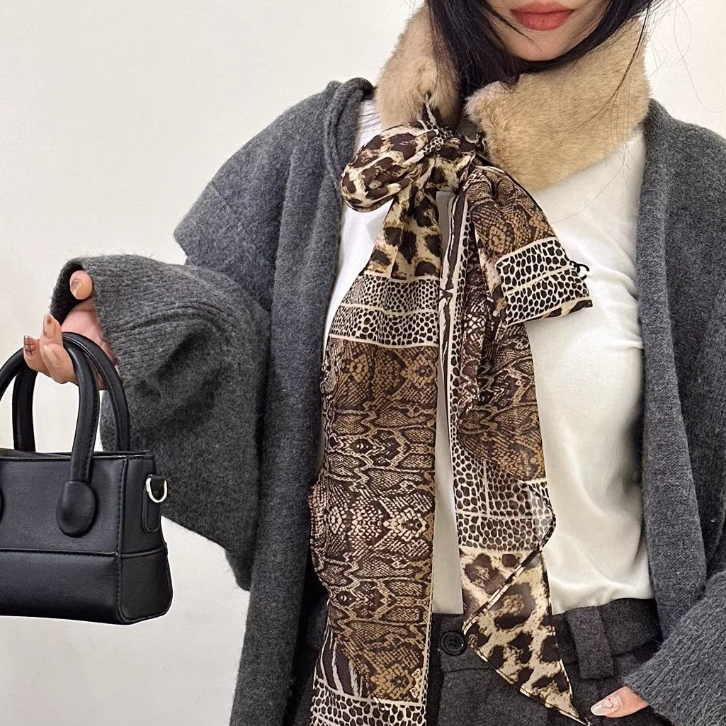 緞帶絨面豹紋飾品－商品主圖｜https://igowo.tw/