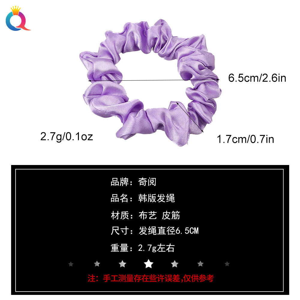 大腸圈簡約髮圈－色丁小腸圈-果綠款細節｜https://igowo.tw/