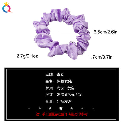 大腸圈簡約髮圈－色丁小腸圈-果綠款細節｜https://igowo.tw/