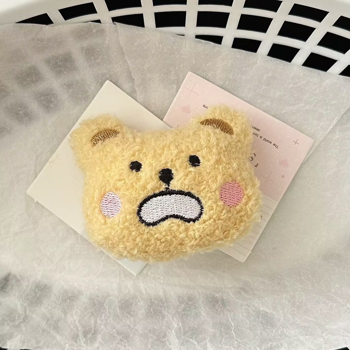 絨面小熊髮夾