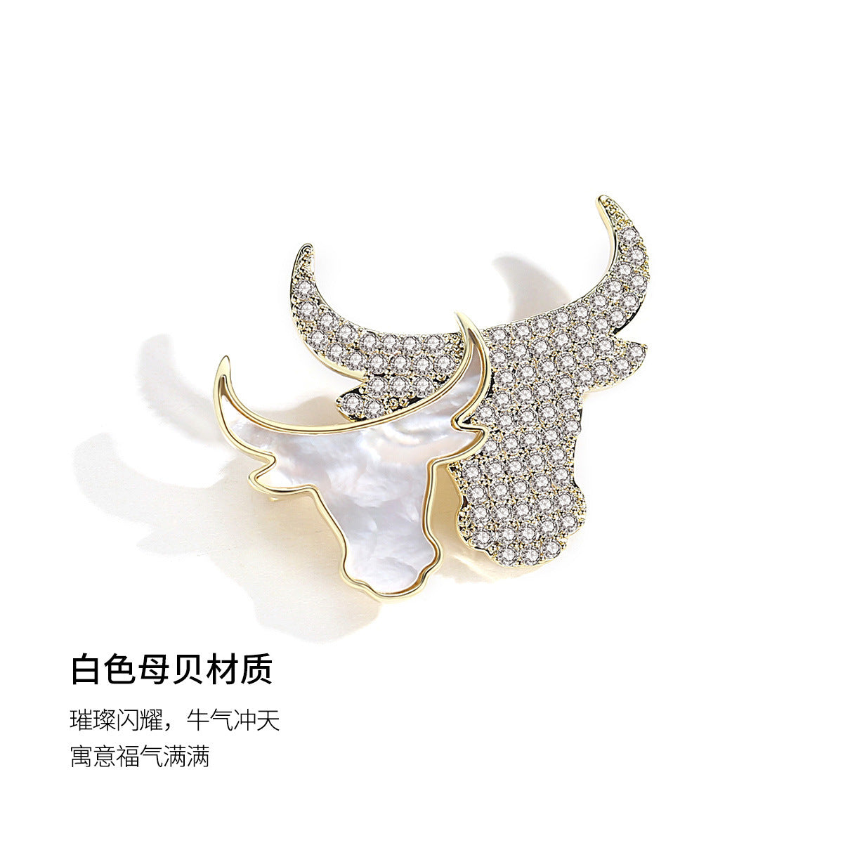 貝母鑲鑽小巧耳環－貝母款實拍｜https://igowo.tw/