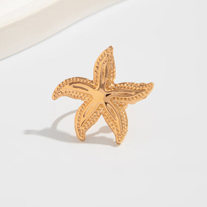 海星太陽花免耳洞耳夾