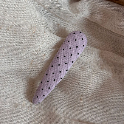 紫色布面波點髮夾
